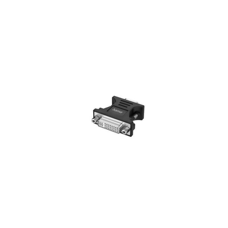 Hama Essential Adattatore video - Full HD - VGA maschio - DVI femmina - Colore: nero