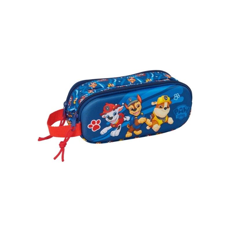 Safta Paw Patrol Borsa multiuso 3D - 2 scomparti con cerniera - Manico laterale - Capacità 1 L - 21x8x6 cm - Colore blu