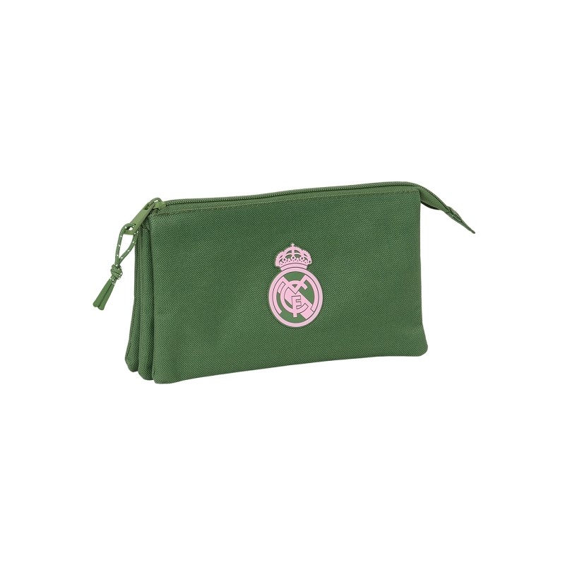Safta Real Madrid da ragazza color cachi - 3 scomparti con cerniera - Tasca interna - 0.6 L - 220x30x120 mm - Colore ver