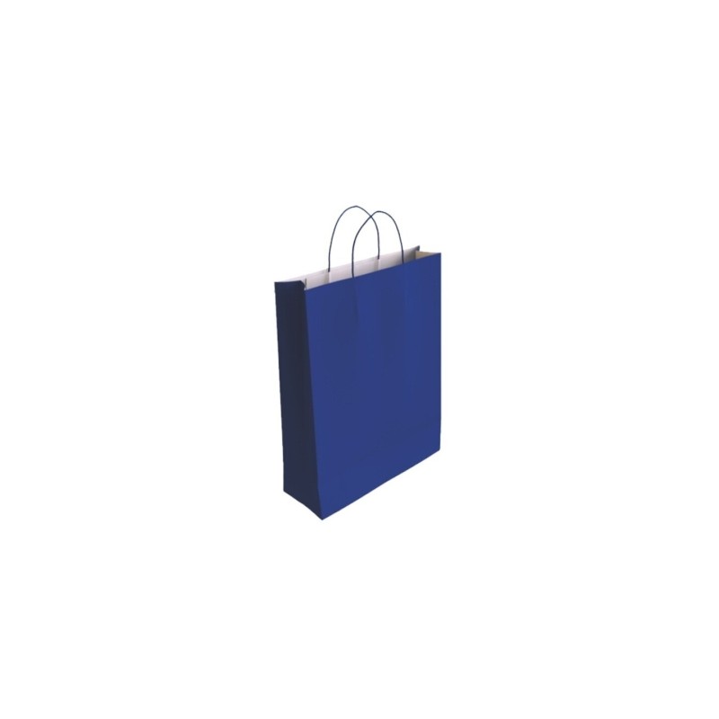 Borsa di carta di cellulosa Bismark - Dimensioni 32x10x24 cm - Colore: blu