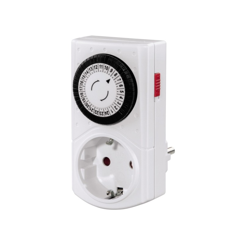 Hama Mini Presa con timer meccanico - Potenza massima 3500 W - Tensione 230 V - Timer - Intervalli di 30 min - Colore bi