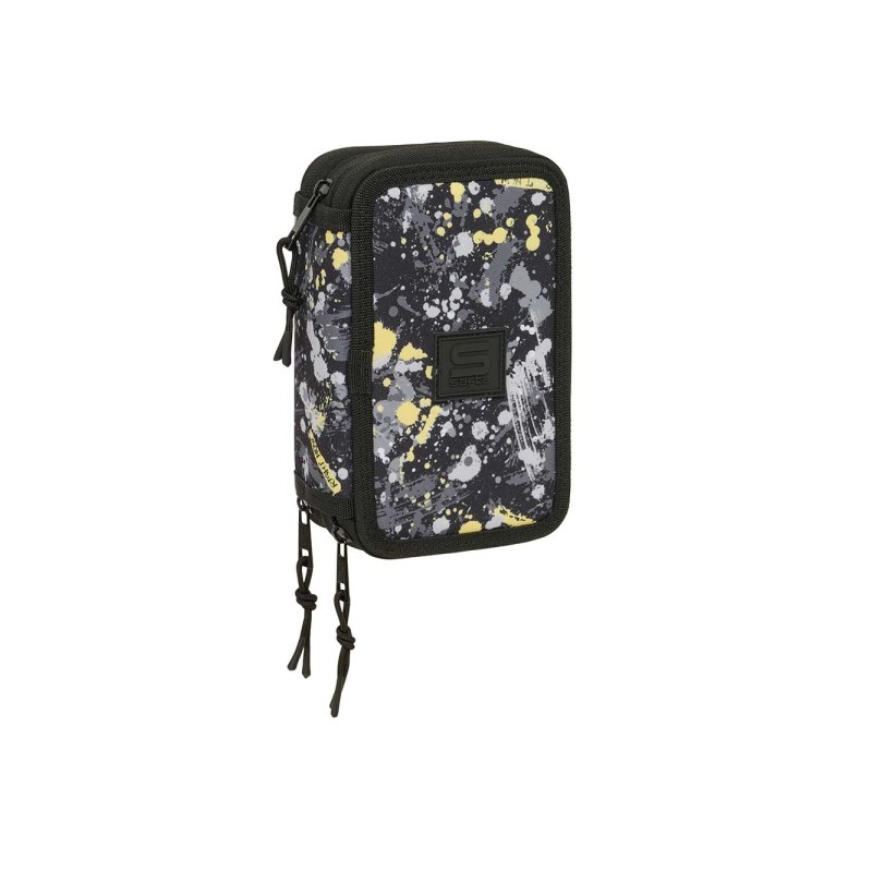 Safta Graffiti Splash Astuccio a 3 ripiani - 37 pezzi - 1.3 L - Gomma - Matita - Penne a sfera - Temperamatite - Righell
