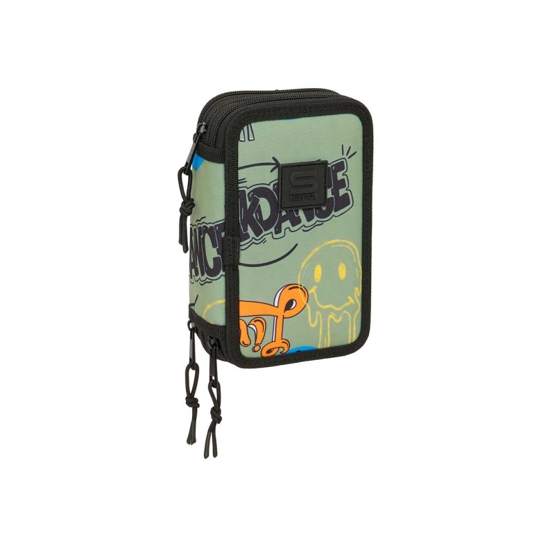 Safta Graffiti Zone Astuccio a 3 ripiani - 37 pezzi - 1.3 L - Gomma - Matita - Penne a sfera - Temperamatite - Righelli 
