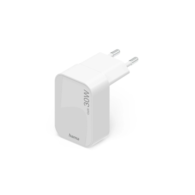 Hama Caricabatterie da muro - 30 W - USB-C - Pieghevole - Power Delivery - GaN - Qualcomm - Colore: bianco