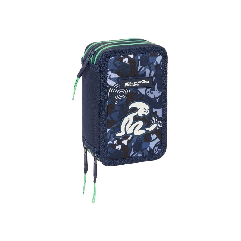 Safta el Niño Navy Astuccio a 3 ripiani - 37 pezzi - 1.3 L - Gomma - Matita - Penne a sfera - Temperamatite - Righelli 