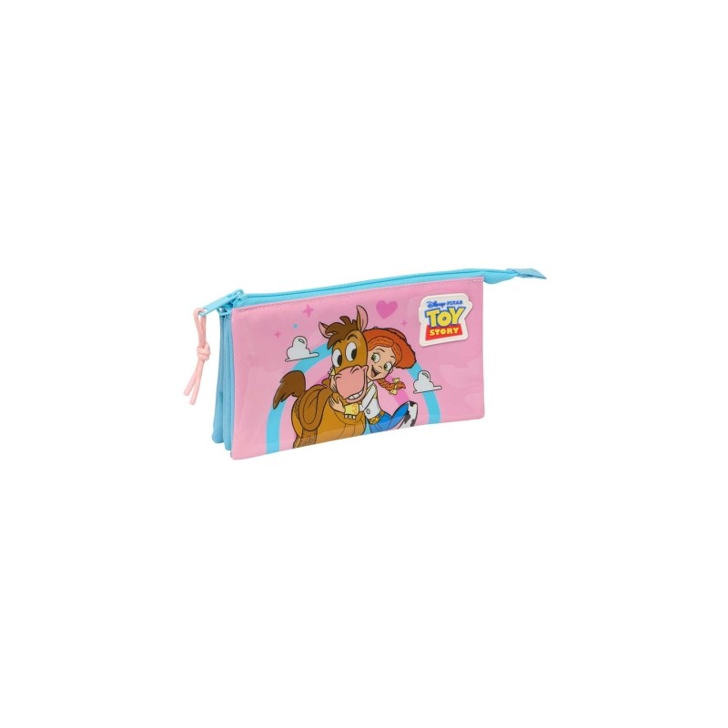 Safta Jessie Portatutto - 3 scomparti con cerniera - Tasca interna - 0.6 L - 220x30x120 mm - Colore rosa