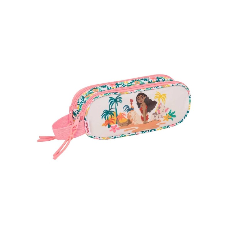 Safta Vaiana Borsa portaoggetti - 2 scomparti con cerniera - Manico laterale - 1 L - 210x60x80 mm - Colore verde