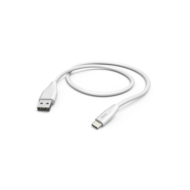 Cavo USB Hama - USB-A maschio - USB-C maschio - Lunghezza 1.5 m - Velocità fino a 480 Mbps - Nichelato - Colore bianco
