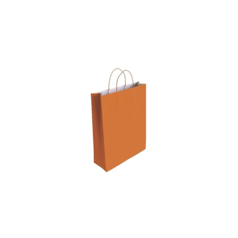 Borsa di carta di cellulosa Bismark - Dimensioni 32x10x24 cm - Colore arancione