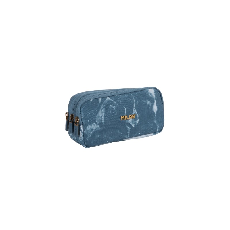 Milan Lava Borsa portaoggetti - Cerniera - 3 scomparti - 22x11x6.5 cm - Colore: blu