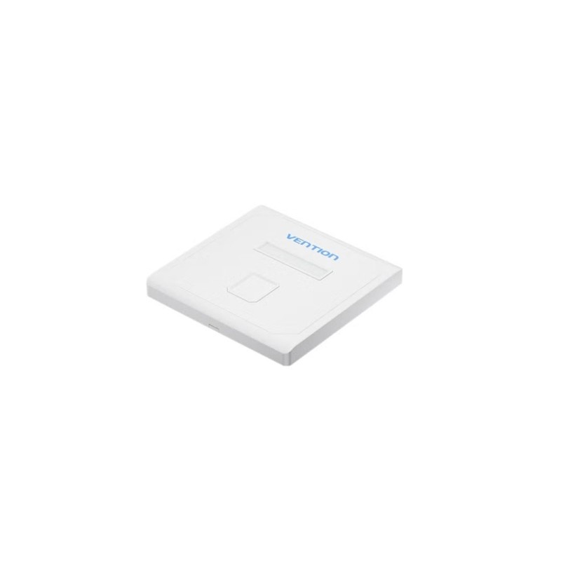 Vention Piastra da parete con 1 presa RJ45 - Compatibile con scatole da incasso tipo 86 - ABS resistente all'invecchiame