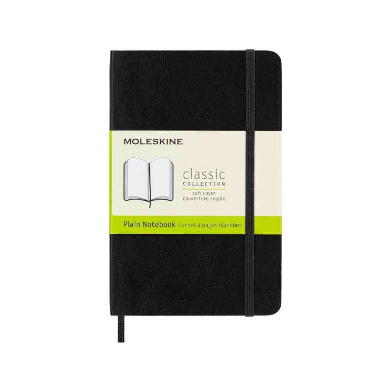 Taccuino Moleskine Classic con copertina morbida - Carta avorio liscia - 70 g/m² - Apertura a 180° - Angoli arrotondat