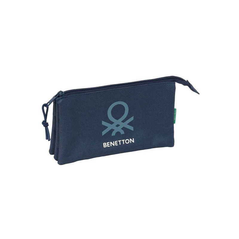 Safta Benetton Basics Antracite Borsa multiuso - 3 scomparti con cerniera - Tasca interna - 0.6 L - 220x30x120 mm - Colo