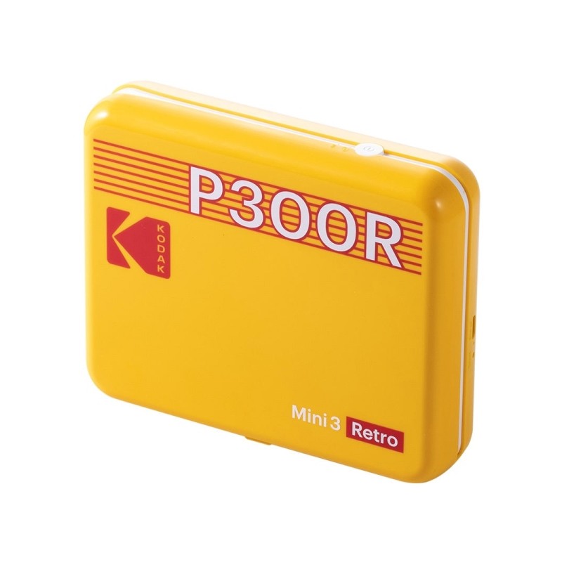 Kodak Mini 3 Retro P300R Stampante fotografica portatile Bluetooth - Formato di stampa 7.6x7.6 cm - Alimentazione a batt