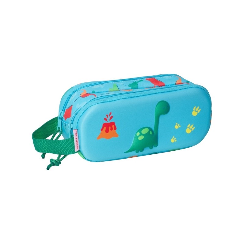 Safta Dino Portatutto - 2 scomparti con cerniera - Manico laterale - Colore: blu