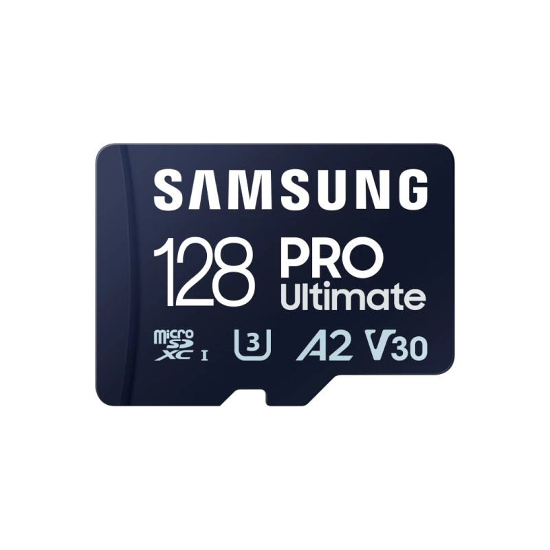 Scheda Micro SDXC Samsung PRO Ultimate da 128 GB UHS-I U3 A2 V30 con adattatore SD