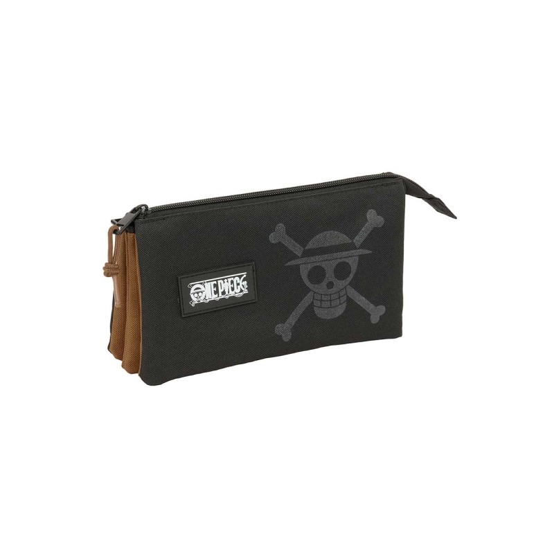 Safta Borsa portaoggetti monopezzo - 3 scomparti con cerniera - Tasca interna - 0.6 L - 220x30x120 mm - Colore: nero