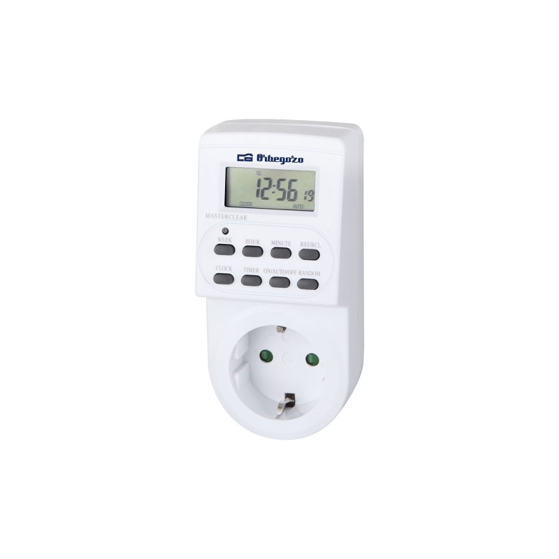 Orbegozo PG 20 Programmatore digitale settimanale - Potenza fino a 3600 W - Funzione casuale - Utilizzo facile e intuiti