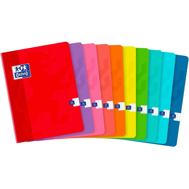 Taccuino Oxford A5+ con rilegatura a graffetta. quadretti Seyes - 48 fogli con margini - Copertina morbida - Ideale per 