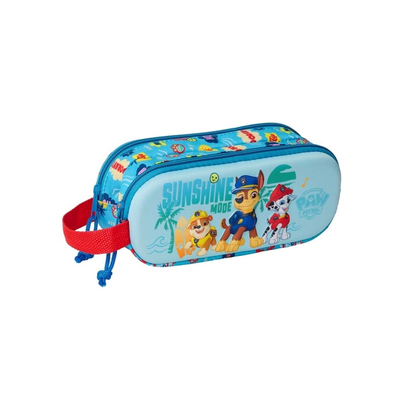 Safta Patrulla Canina Borsa portaoggetti 3D da 1 L - 2 scomparti - Chiusura a cerniera - Manico - 21x8x6 cm - Colore ros