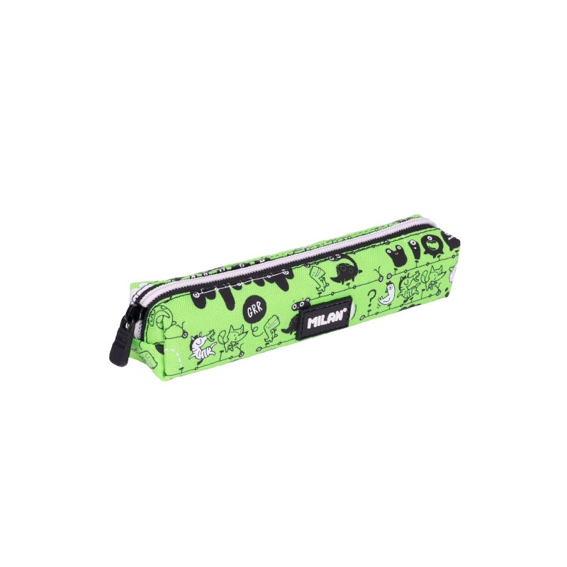 Milan Tandem 2 Mini Custodia multiuso - Rotonda - Chiusura con cerniera - 20.5x4.5x5 cm - Colore verde