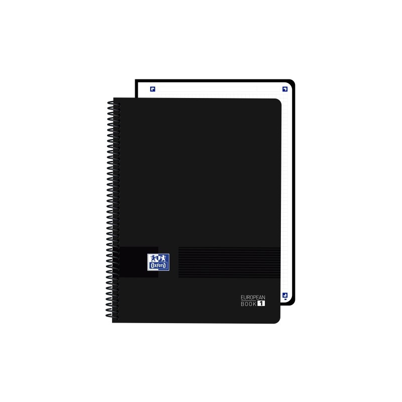 Oxford Live and Go Quaderno a spirale - Formato A4+ - 80 fogli - Quadretti 5x5 mm - Copertina in plastica - Digitalizzaz