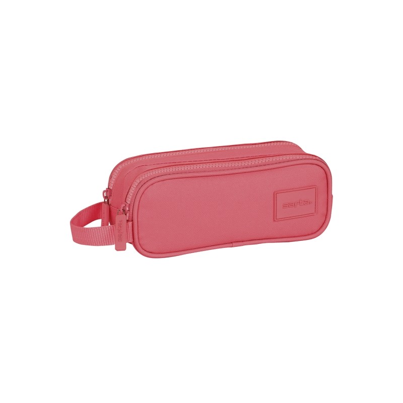 Safta Basic Portatutto - 2 scomparti con cerniera - Manico laterale - 1 L - 210x60x80 mm - Colore rosa