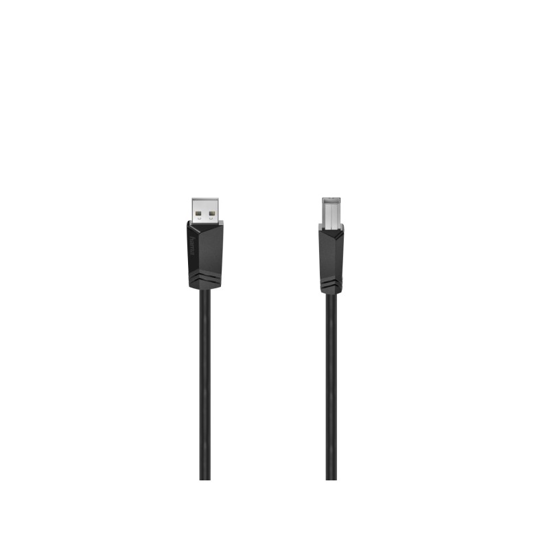 Cavo USB Hama Essential - Lunghezza 1.5 m - USB-A maschio - USB-B maschio - Velocità fino a 480 Mbps - Doppia schermatu