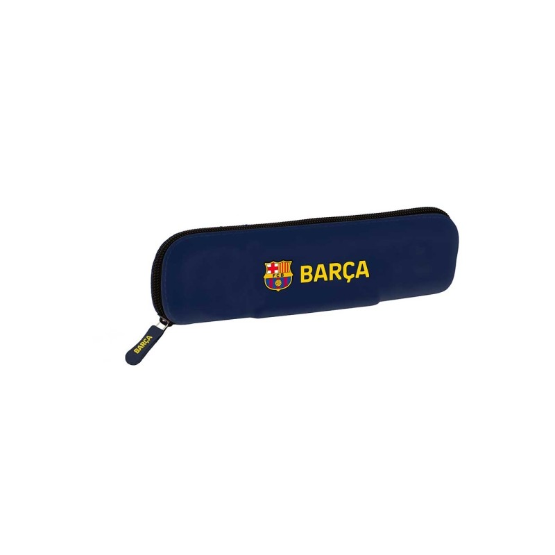 Safta F.C. Barcelona Prima divisa 26/27 Borsa portaoggetti stretta - Silicone - Cerniera - 20x5.5x2 cm - Colore blu nott