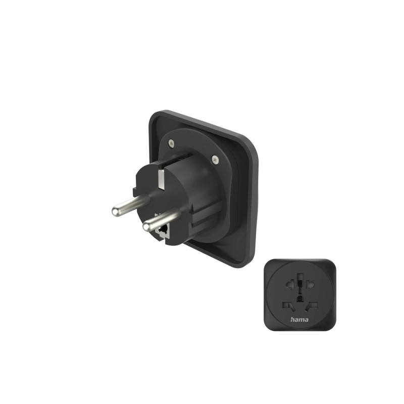 Hama Adattatore da viaggio con prese di tipo E e Schuko - Potenza fino a 3750 W - Prese multiple - Tensione 250 V - Colo
