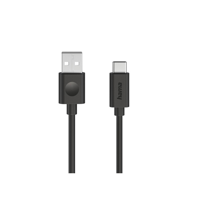 Cavo USB Hama - USB-A maschio - USB-C maschio - Lunghezza 1.2 m - Velocità fino a 480 Mbps - Colore: nero