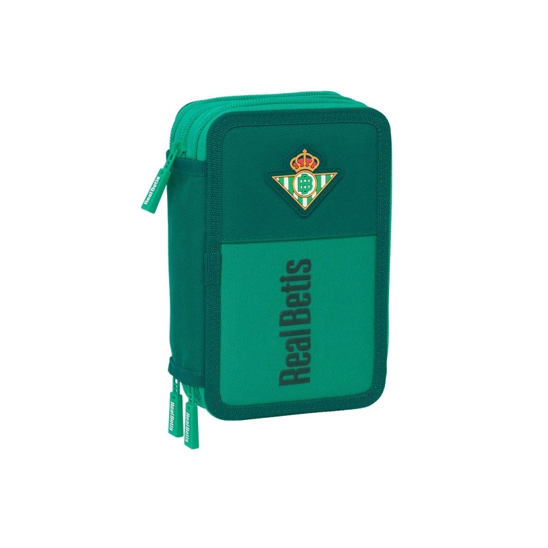 Safta Real Betis Balompie Astuccio a 3 ripiani - 37 pezzi - 1.3 L - Gomma - Matita - Penne a sfera - Temperamatite - Rig
