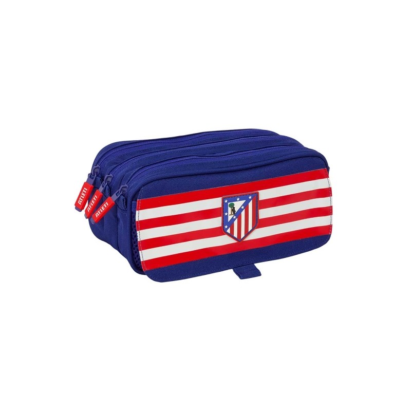 Safta Atletico de Madrid Borsa multiuso - 3 scomparti con cerniera - Cinghia posteriore regolabile - Tasca frontale in r