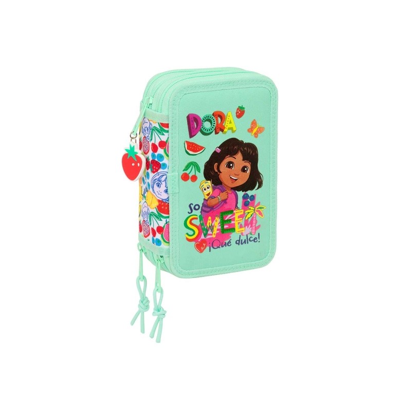 Safta Dora Astuccio a 3 ripiani - 37 pezzi - 1.3 L - Gomma - Matita - Penne a sfera - Temperamatite - Righelli - 16 colo