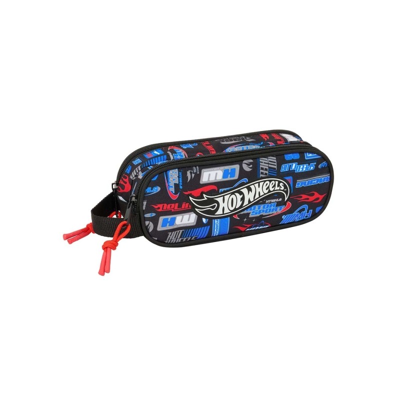 Safta Hot Wheels Borsa multiuso - 2 scomparti con cerniera - Manico laterale - 1 L - 210x60x80 mm - Colore blu