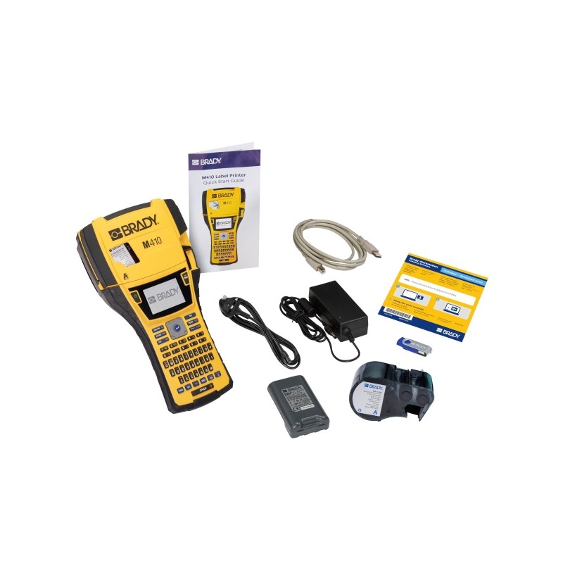 Brady M410 Stampante portatile per etichette - Display LCD - Risoluzione 300 ppp - Larghezza massima dell'etichetta 25.4