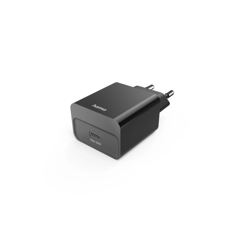 Hama Caricabatterie da muro - Potenza 20 W - USB-C - Power Delivery - Colore: nero