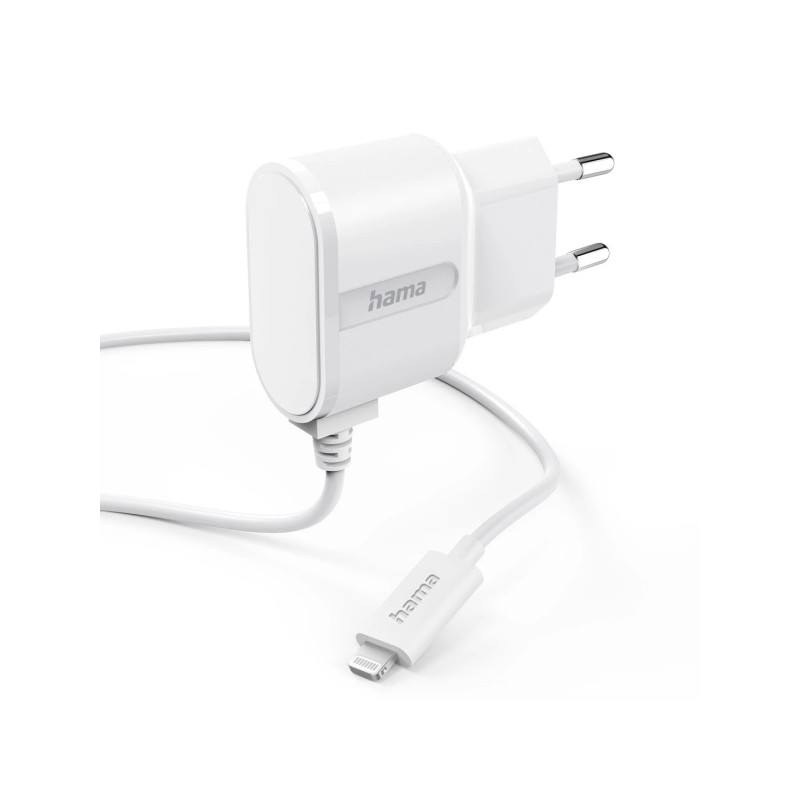 Caricabatterie da muro Hama - Potenza 5 W - Lightning - Cavo da 1 m - Colore bianco