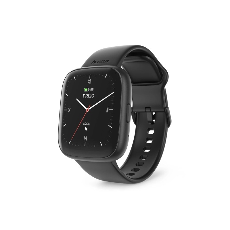 Hama 4000 Smartwatch - Bluetooth 5.3 - Batteria da 300 mAh - Schermo TFT da 1.65 - IP68 - Cinturino in silicone - 3.9 x 
