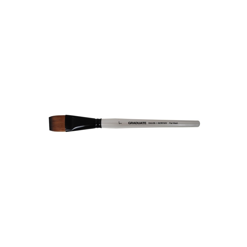 Pennello Daler Rowney Graduate Multitecnica - Setole sintetiche - Manico corto - Piatta da acquerello 1