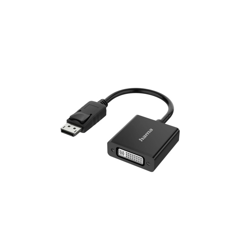 Hama Essential Adattatore video - 4K - DisplayPort maschio - DVI femmina - Colore: nero