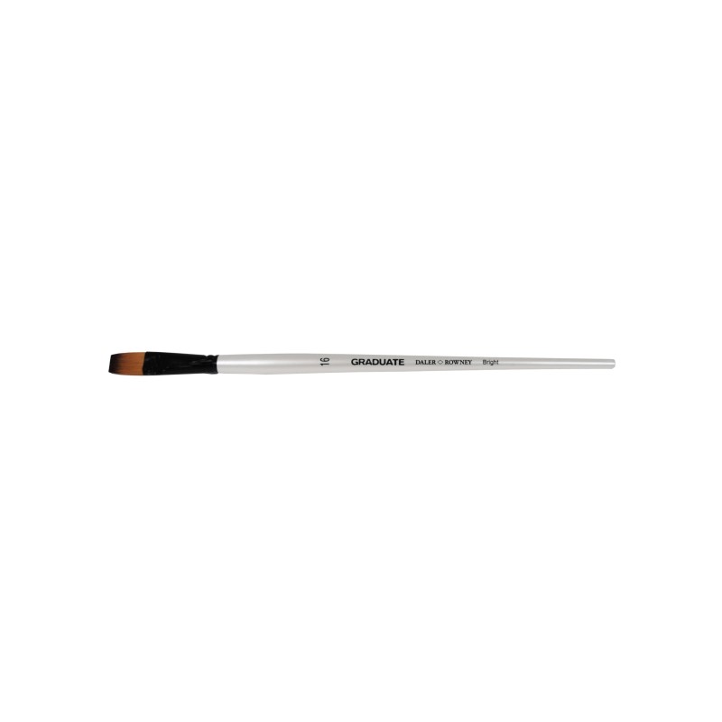 Pennello Daler Rowney Graduate Multitecnica - Setole sintetiche - Manico lungo - Bright n. 16