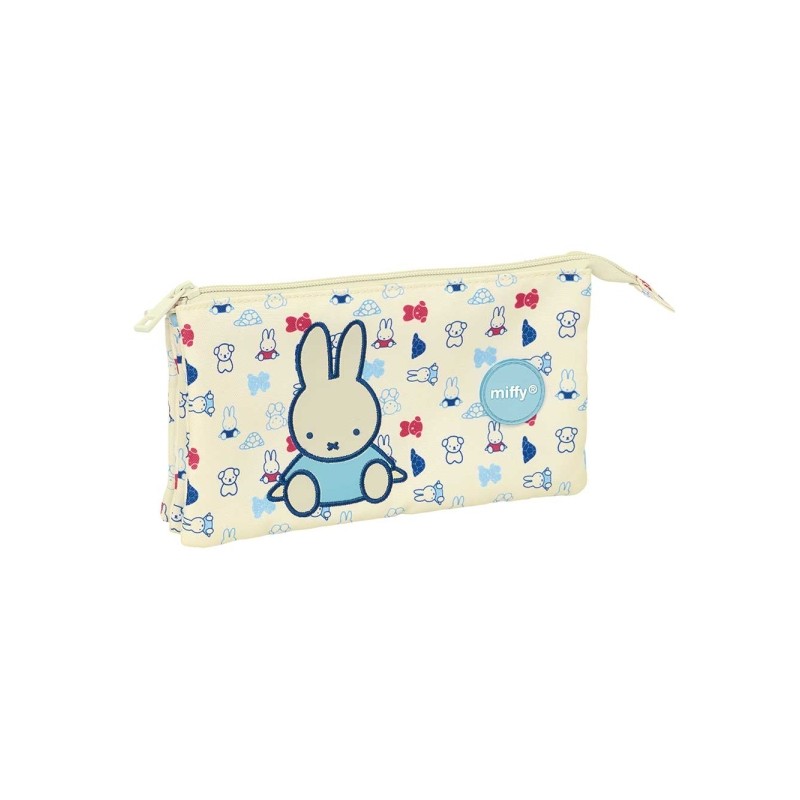 Safta Miffy Buddy Borsa portaoggetti - 3 scomparti con cerniere - Resistente all'acqua - Materiale riciclato - 0.6 L - 2