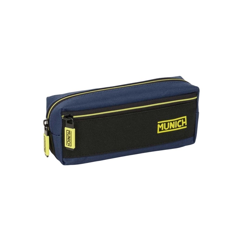 Safta Munich Track Portatutto - 3 scomparti con cerniere - Elastico - 0.98 L - 220x60x85 mm - Colore blu marino