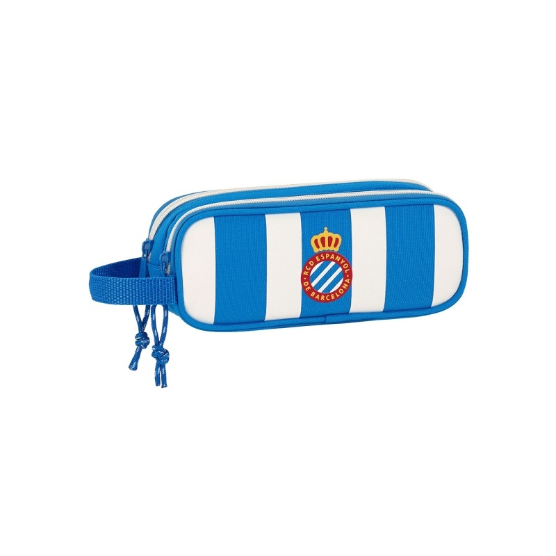 Safta RCD Espanyol Borsa multiuso - 2 scomparti con cerniera - Manico laterale - 1 L - 210x60x80 mm - Colore: blu e bian