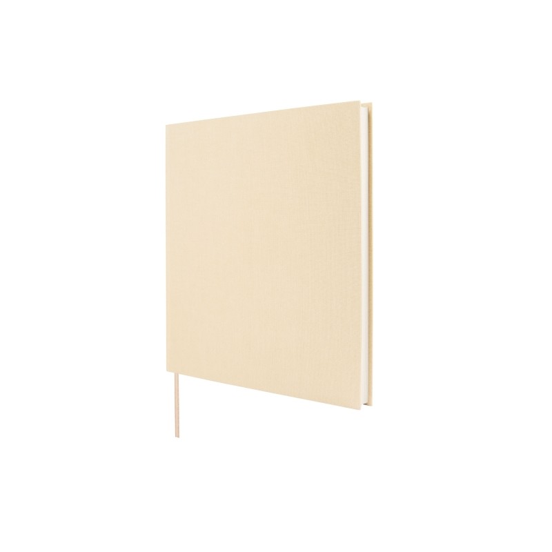 Finocam Jazz Libro degli ospiti - 80 fogli - 250x250 mm - Carta avorio da 120 g/m² - Copertina in tessuto - Colore crem