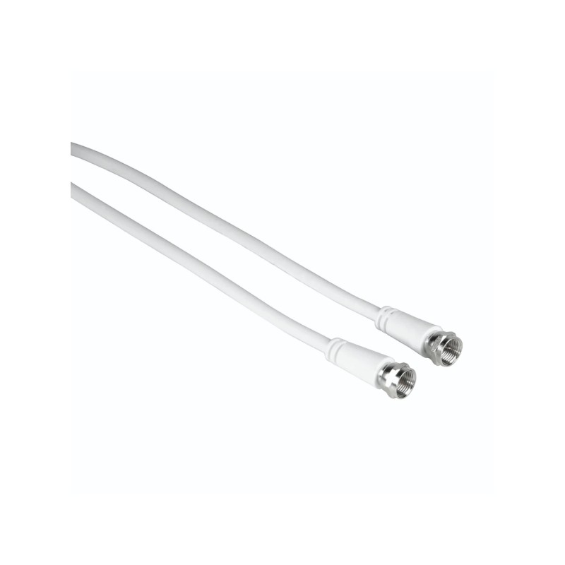 Cavo coassiale per antenna Hama Entry - Lunghezza 3 m - Connettore F maschio - Doppia schermatura - Schermatura 75 dB - 