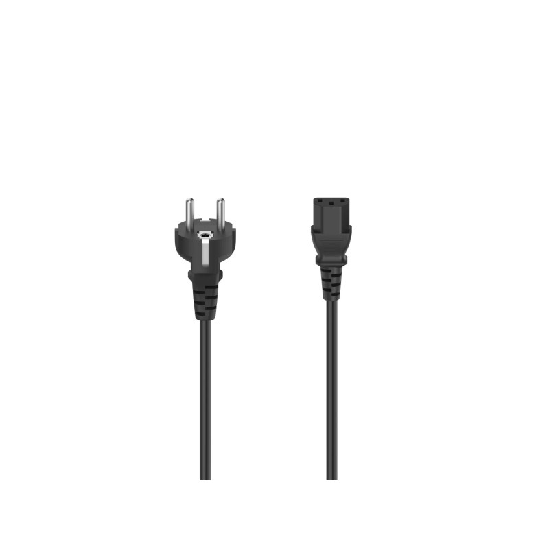 Hama Essential Cavo di alimentazione a gomito CEE7/16 maschio - femmina C7 - Lunghezza 1.5 m - Colore nero