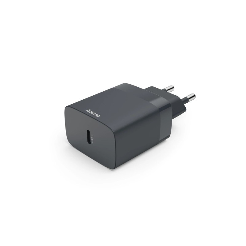 Caricabatterie da muro Hama - Potenza 30 W - USB-C - Power Delivery - Colore: grigio