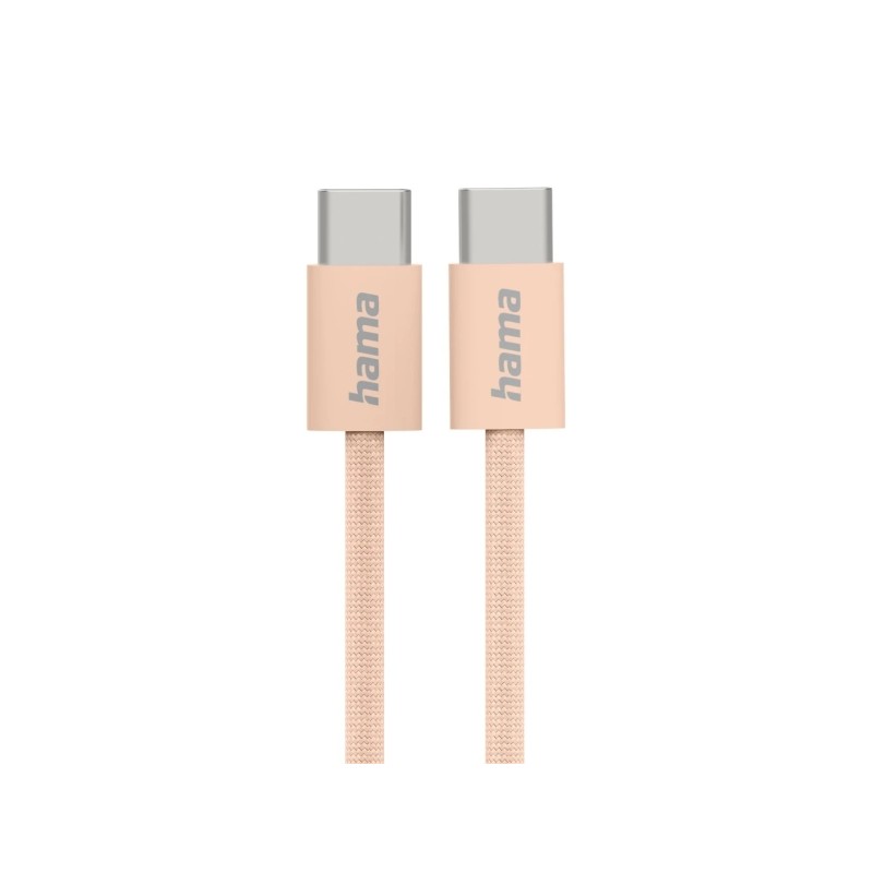 Cavo USB-C in tessuto Hama. maschio - Potenza massima 60 W - Lunghezza 1 m - Nylon - Velocità fino a 480 Mbps - Scherma